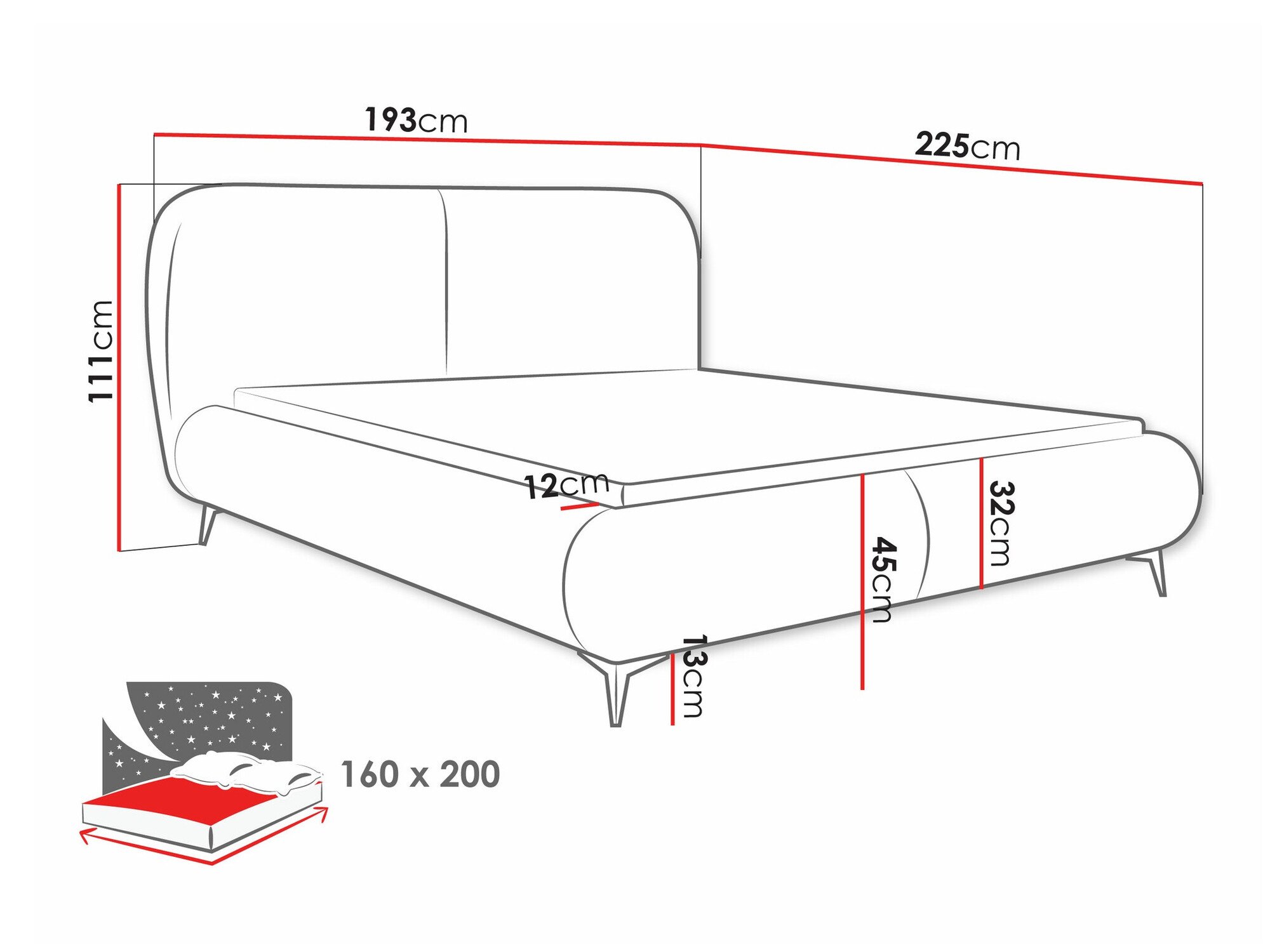 Кревет TrendyNest Fenara (Coral 75)