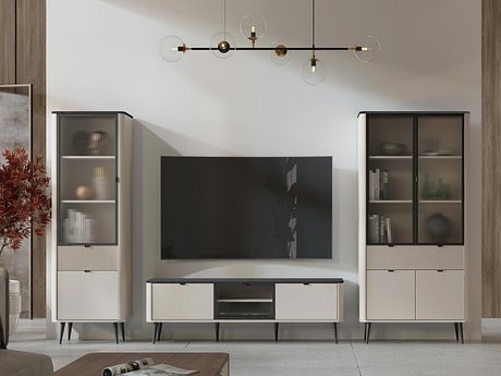 Комплет за дневен престој Lufela 121 (Кашмир + Сив мермер)