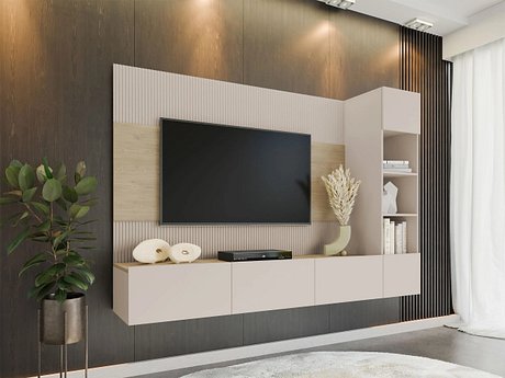 Комплет за дневен престој Comfivo Salix II (Беж + Кремона даб)
