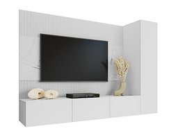 Комплет за дневен престој Comfivo Salix VI (Бела + Бел мермер)