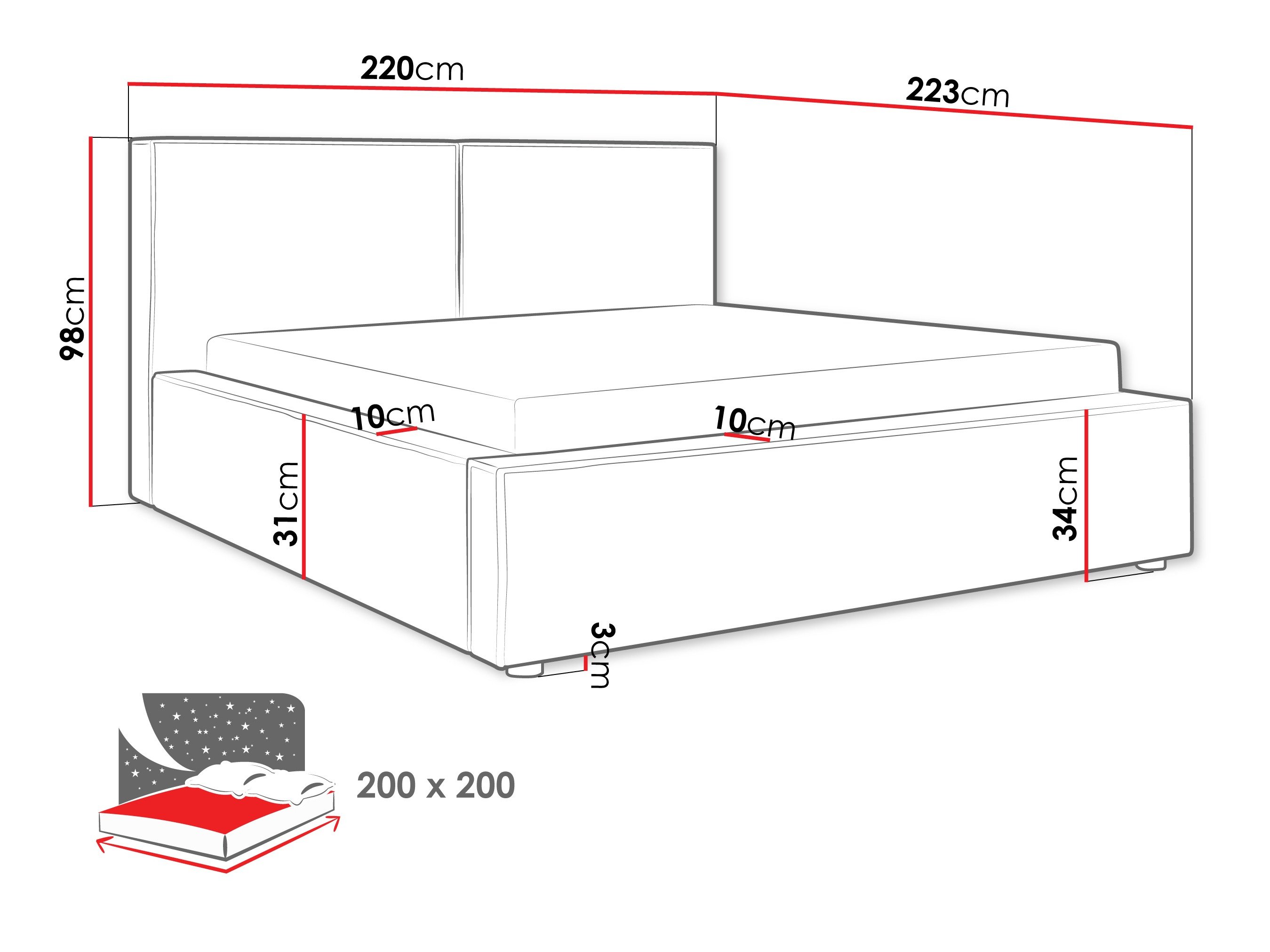 Кревет TrendyNest Pelagia (Coral 75)