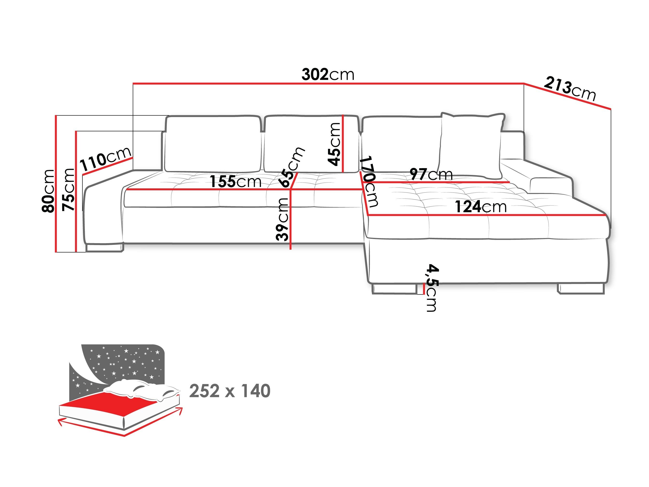 Аголна гарнитура Comfivo Nitor II (Piano 21 + Mokka 03)