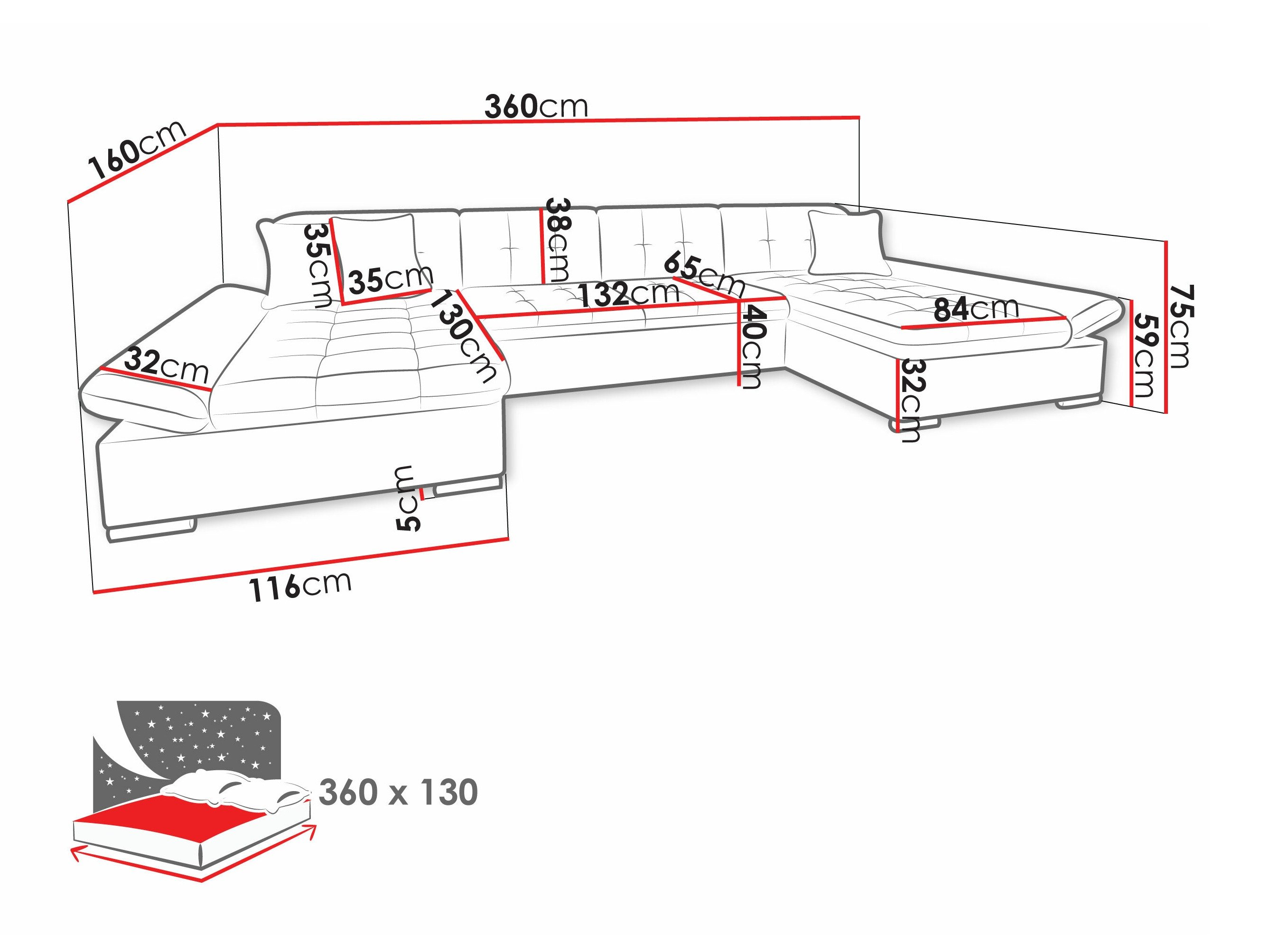 Аголна гарнитура Comfivo Ficus I (Lux 05 + Lux 06)