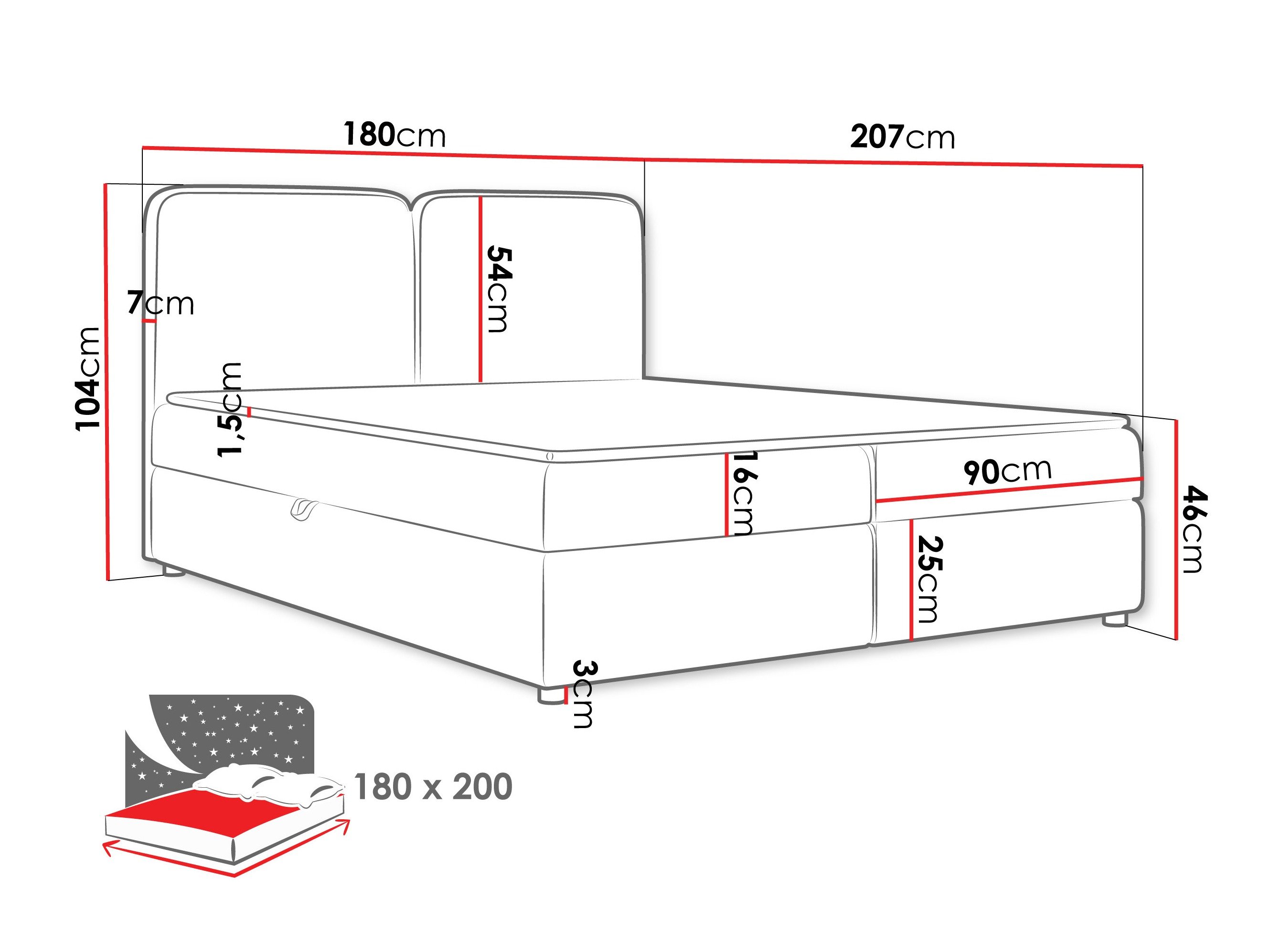 Континентален кревет Stonecrest 109 (Taro 11)