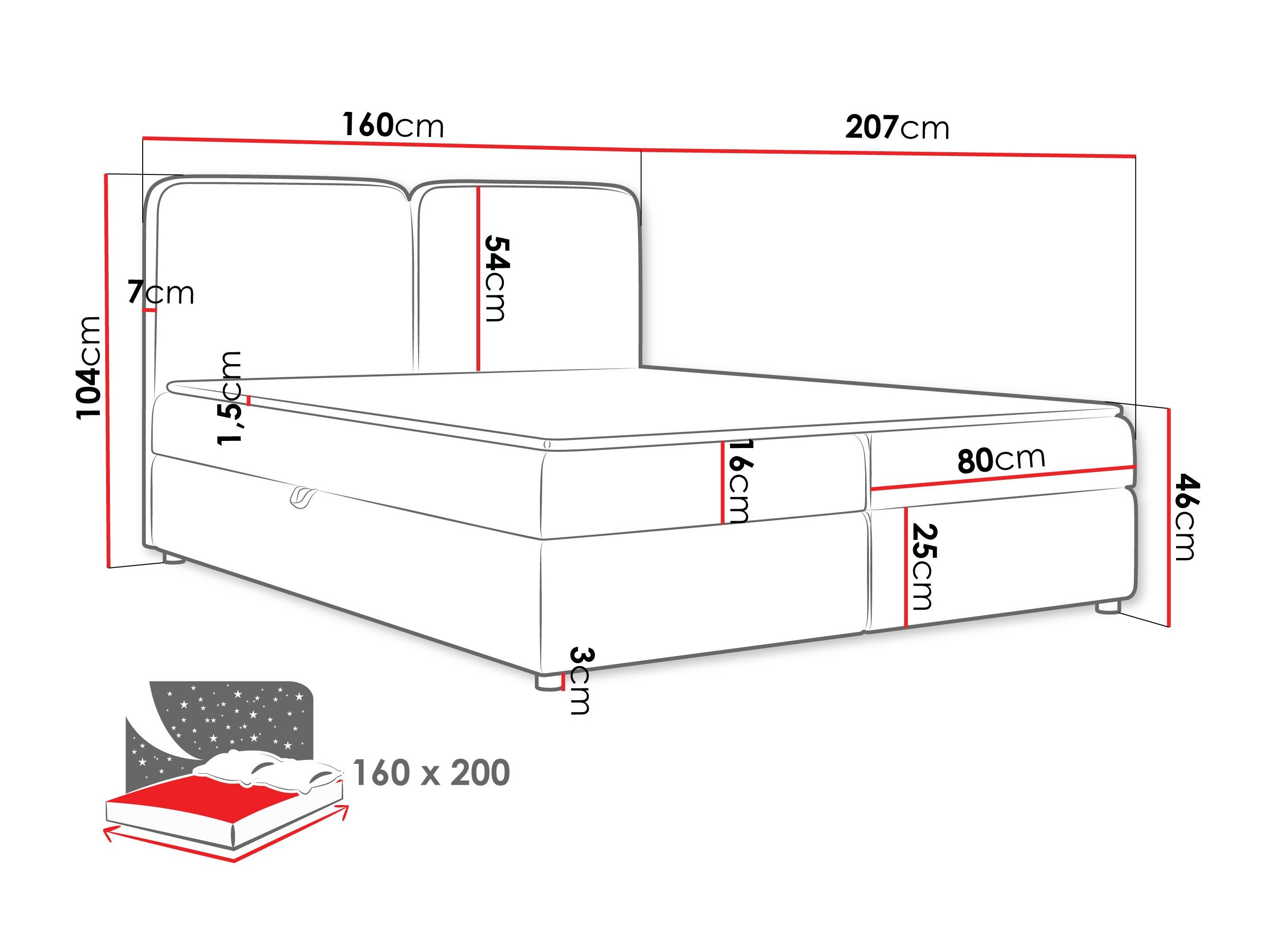 Континентален кревет Stonecrest 109 (Taro 33)