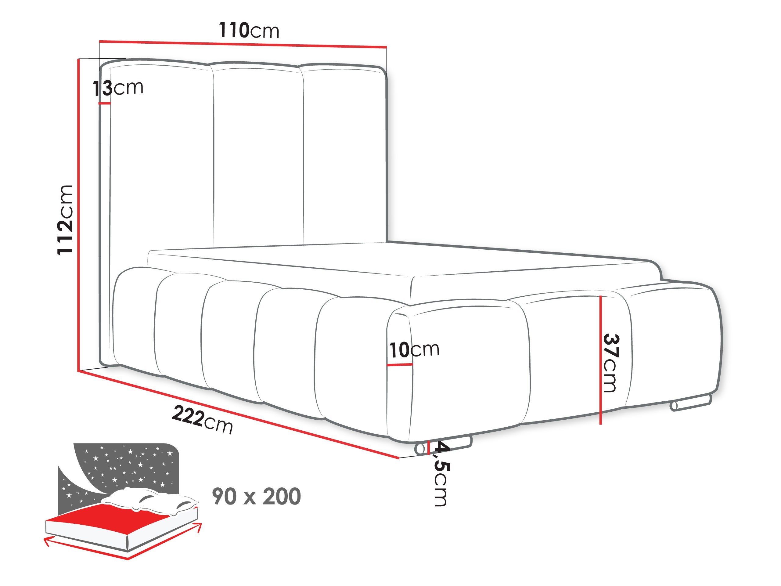 Кревет TrendyNest Alceus II (Abriamo 14)