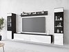 Комплет за дневен престој Mirfivo 101 (Матера сива + Сјајна бела)