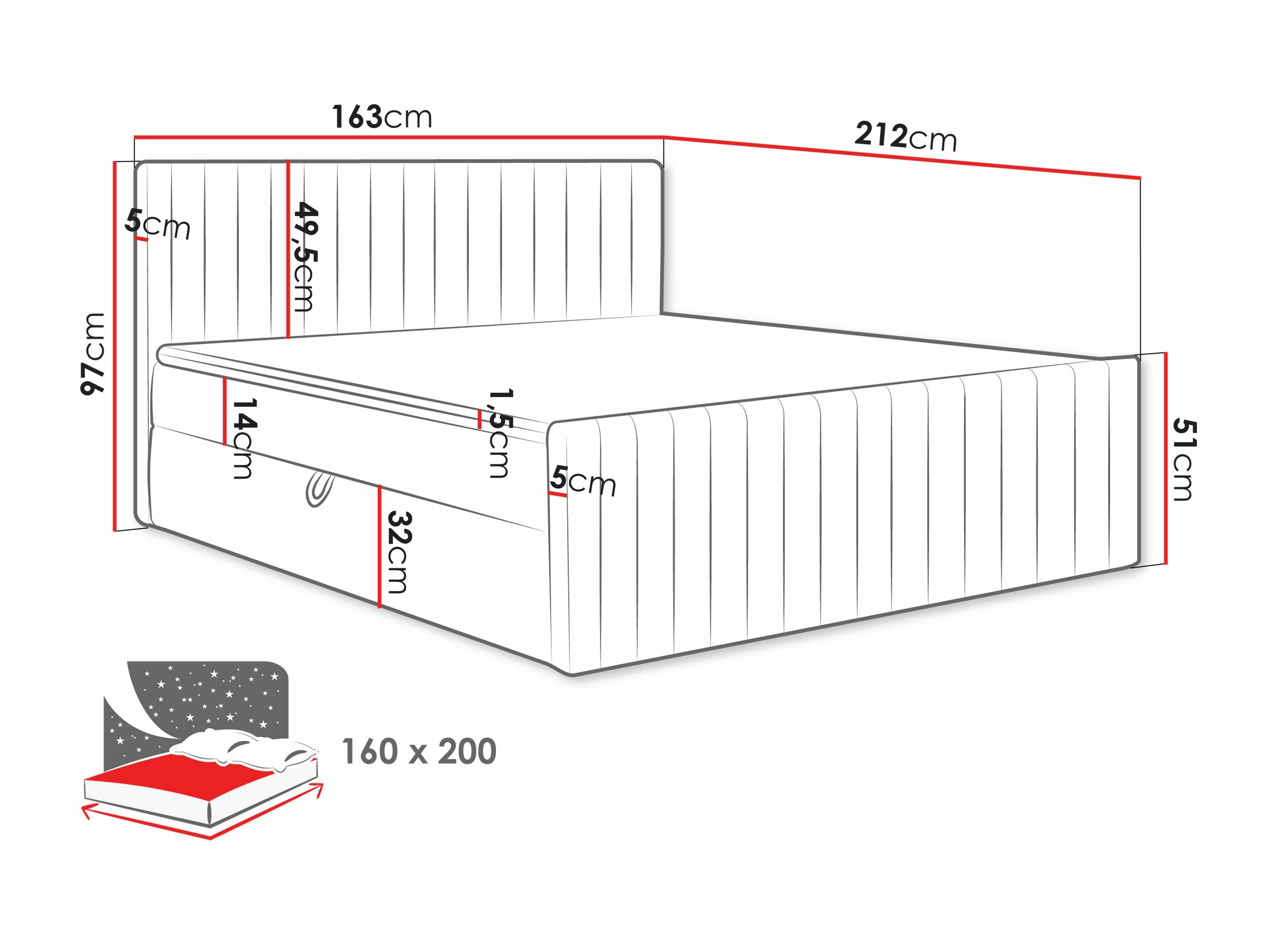 Континентален кревет Comfivo Apis II (Polo 897)