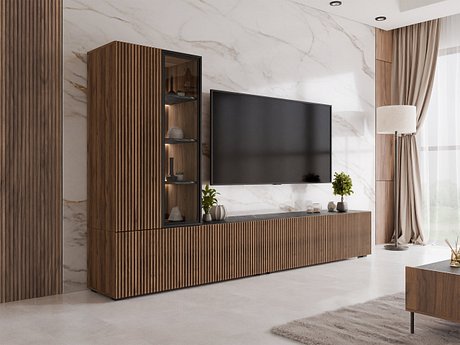 Комплет за дневен престој Comfivo Tutelar (Орев + Црн мермер)