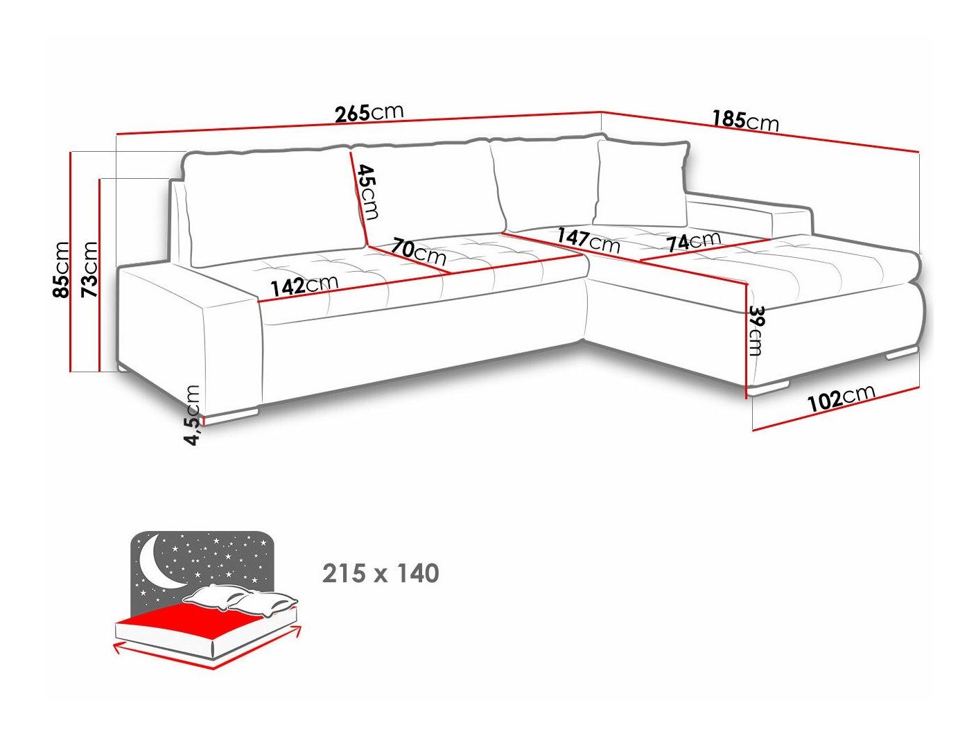 Аголна гарнитура Comfivo Nitor I (Soft 011 + Lux 06)