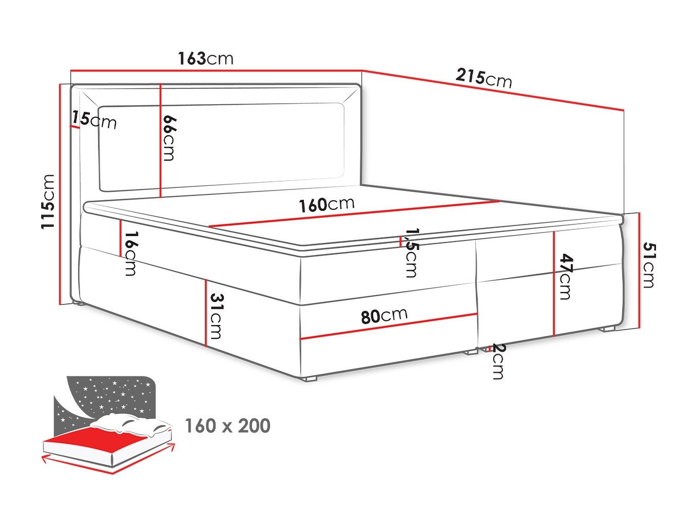 Континентален кревет Pomona 112 (Victoria 14 864)