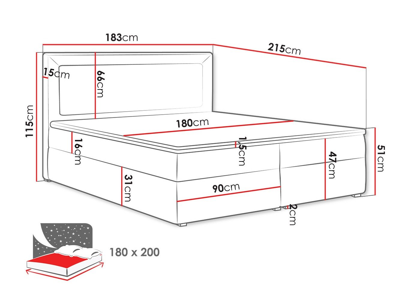 Континентален кревет Pomona 112 (Victoria 14 869)