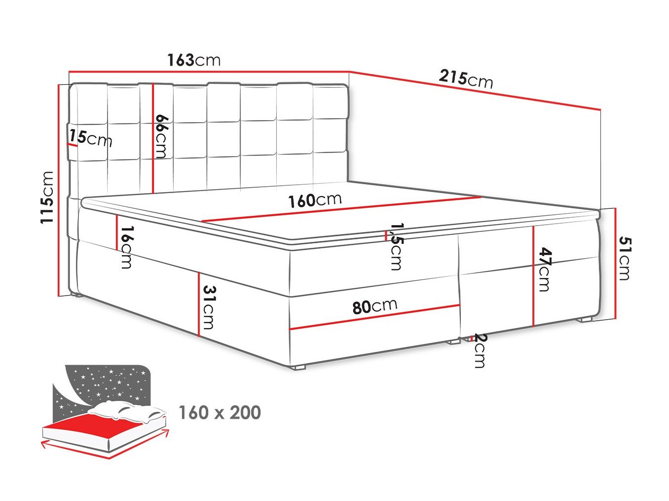 Континентален кревет Pomona 117 (Kronos 35)