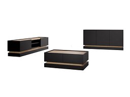 Комплет за дневен престој Comfivo Tilia (Црна + Даб)
