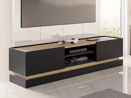 ТВ-комода Comfivo Tilia (Црна + Даб)