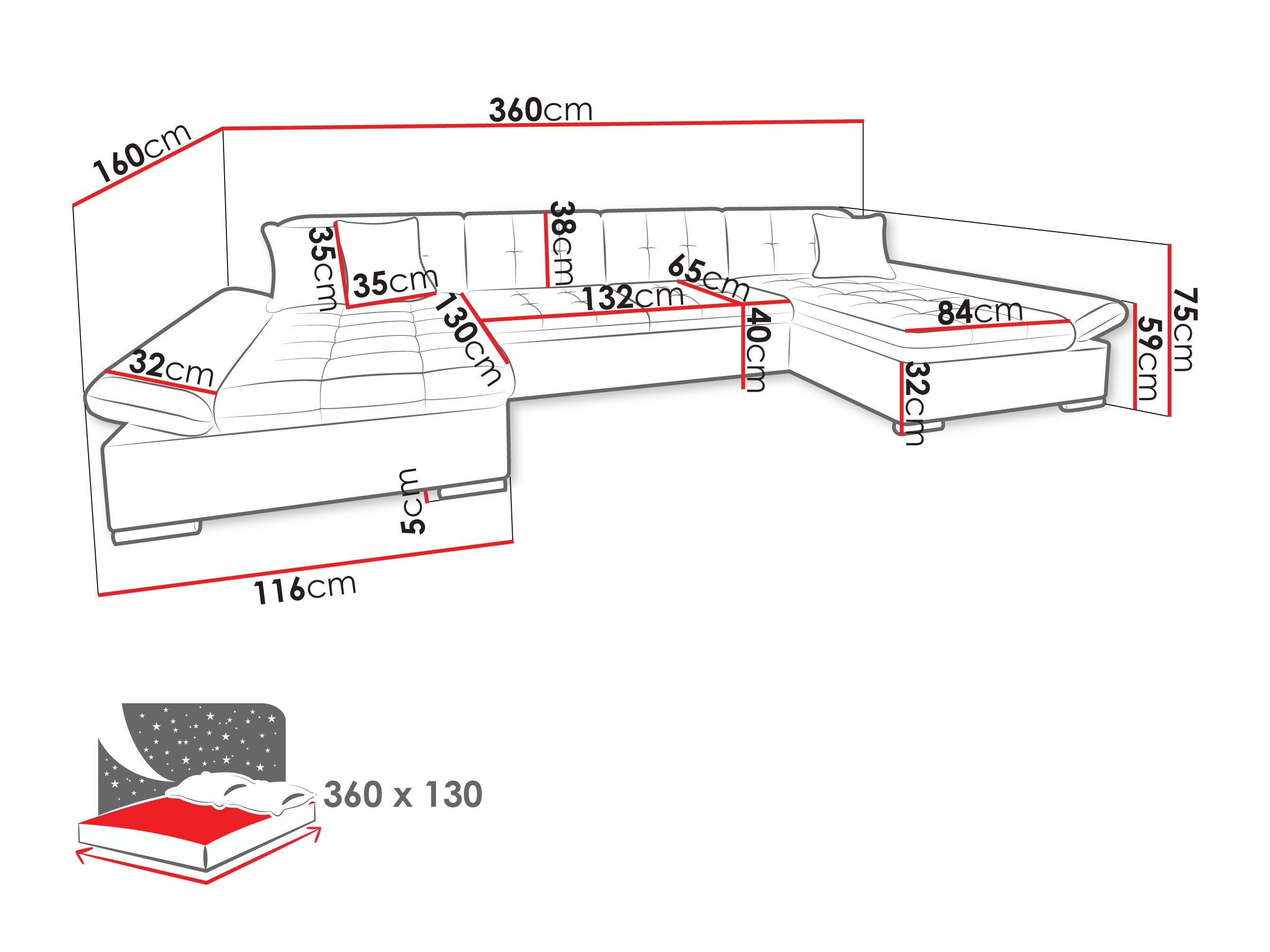 Аголна гарнитура Comfivo Ficus III (Rico 12)