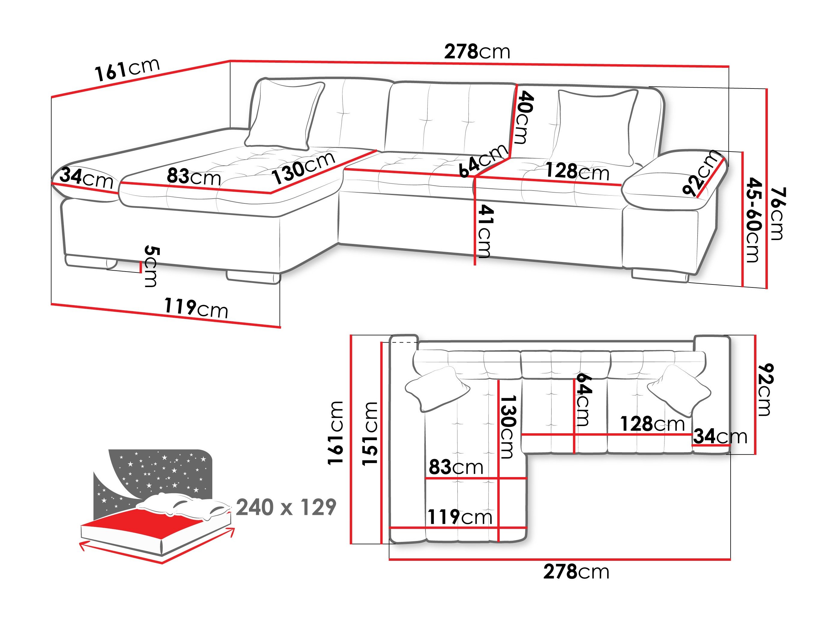 Аголна гарнитура Comfivo Sanitas III (Rico 12)