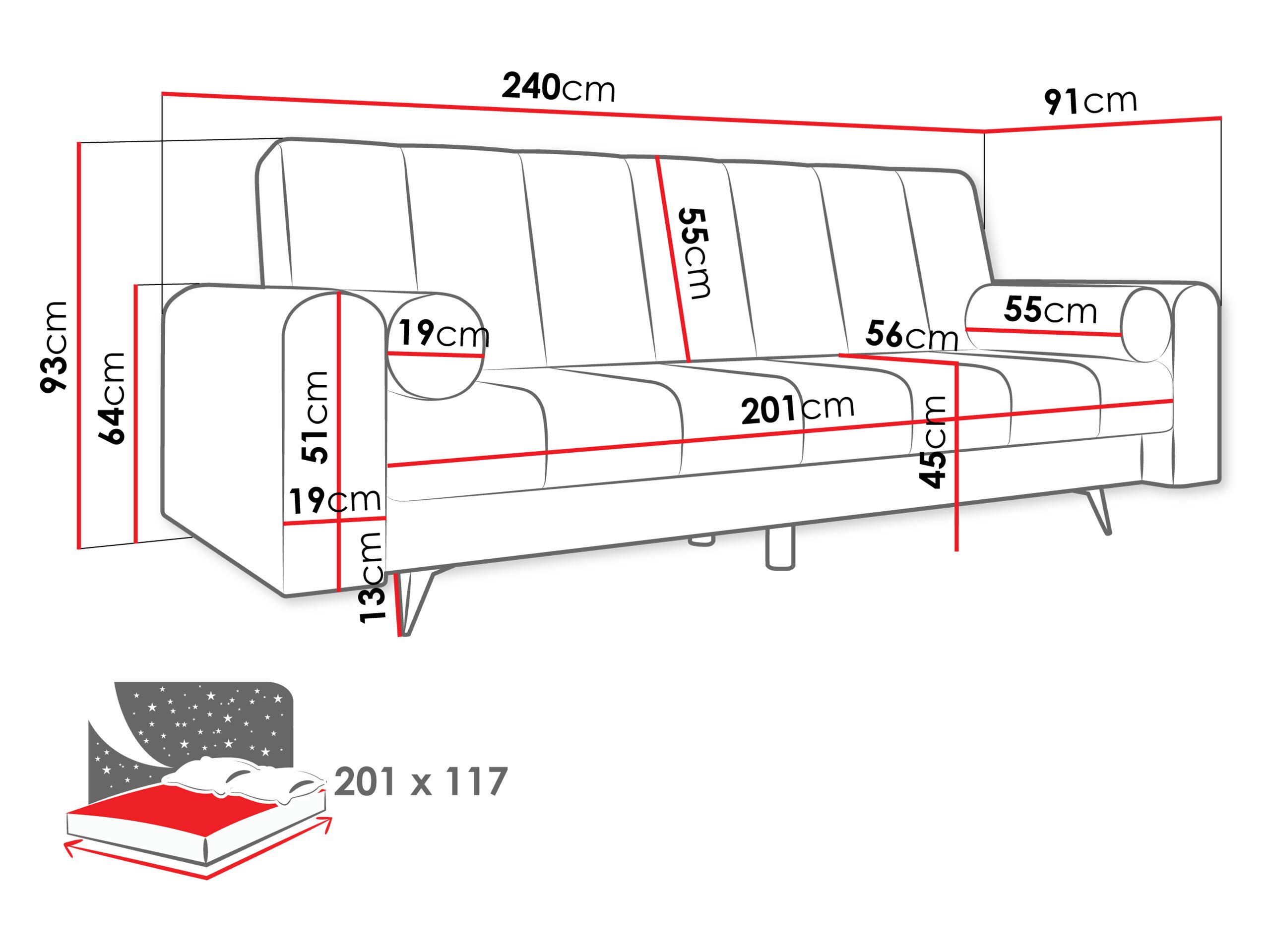 Софа кревет Comfivo Luda (Sandu 224.02)