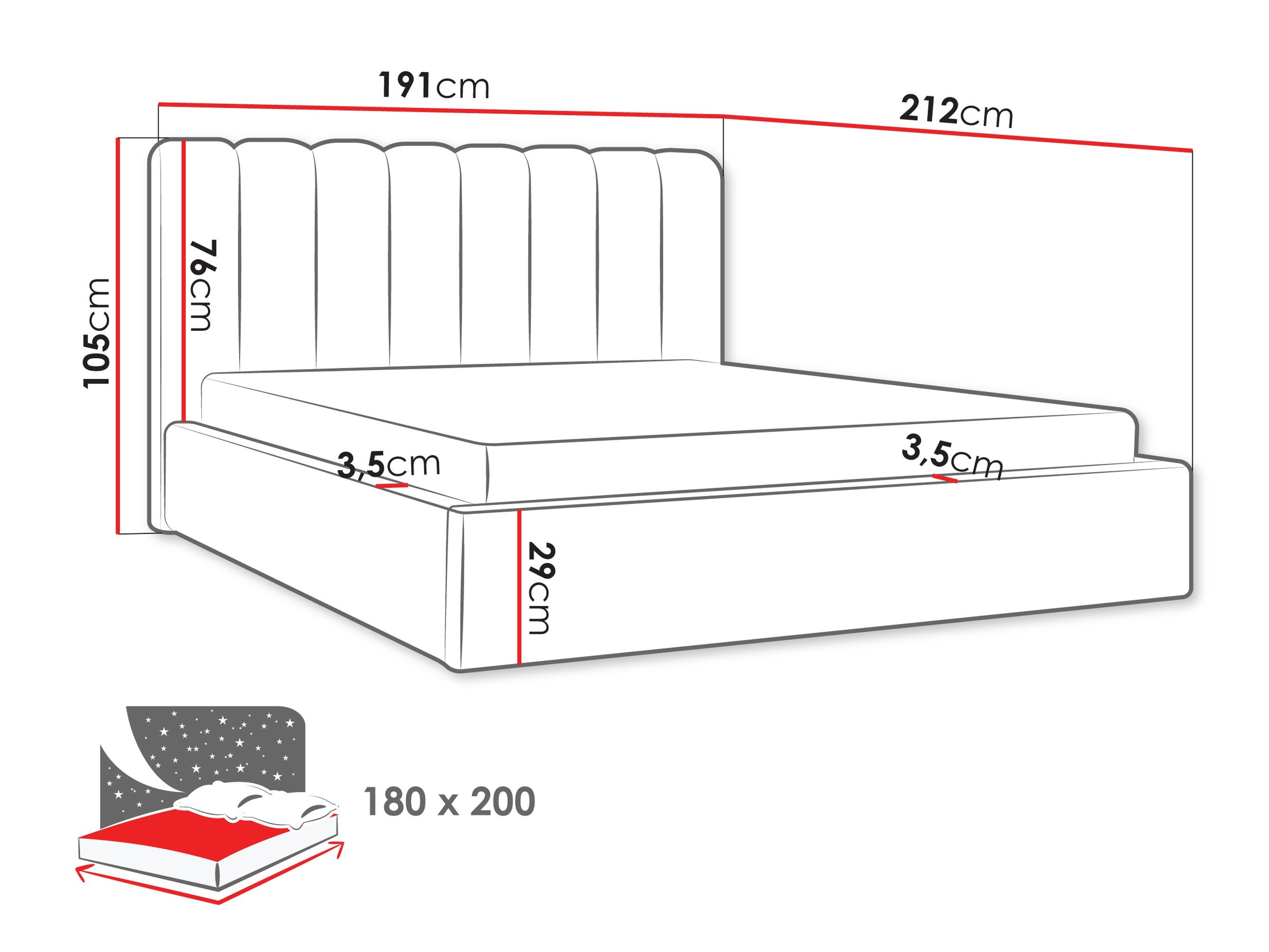 Кревет ComfiDream Stylos (Margo 227.04)