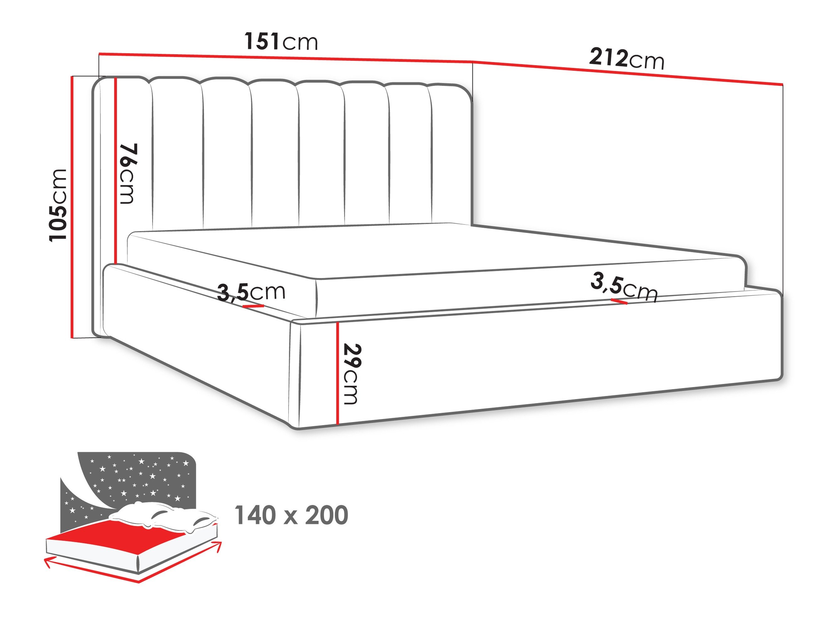 Кревет ComfiDream Stylos (Margo 227.07)