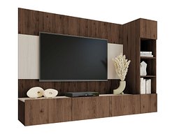 Комплет за дневен престој Comfivo Salix II (Орев + Светла Travertine)