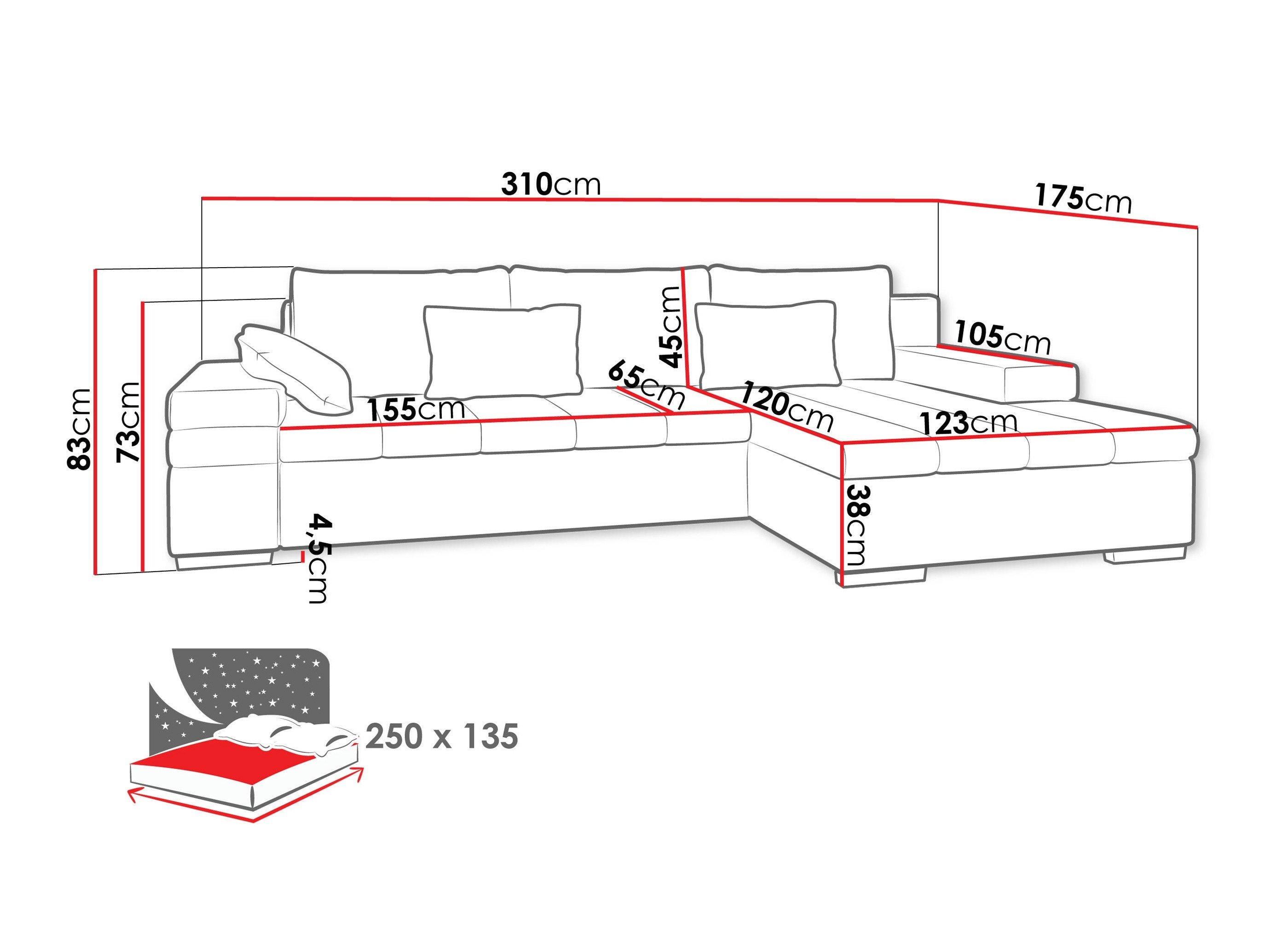 Аголна софа Comfivo Olivetum (Лево)
