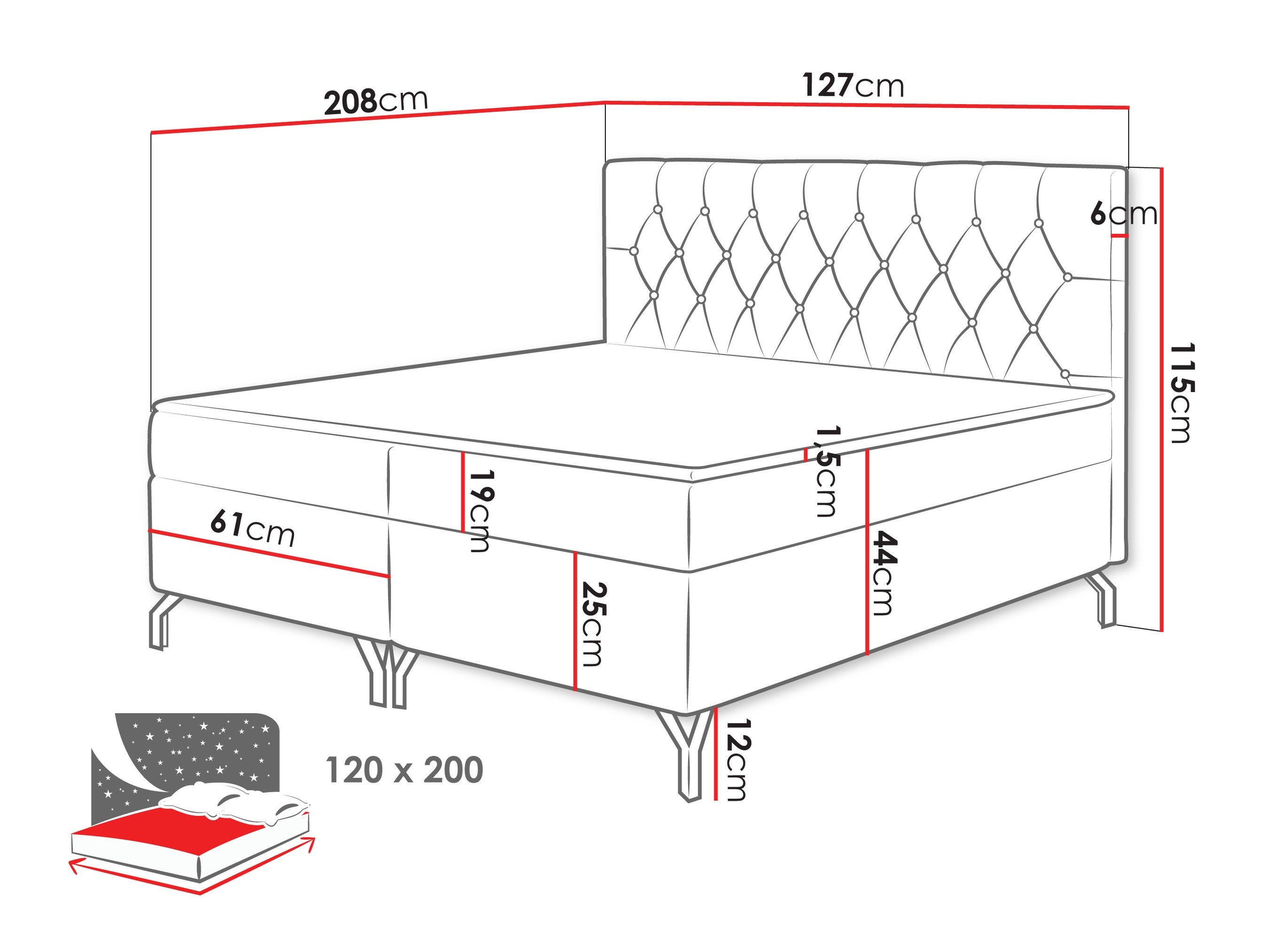 Боксспринг кревет Focus (Fresh 04)
