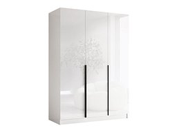 Гардеробер Closico Decoron I (Бела + Сјајна бела)