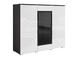 Креденец Mirfivo 103 (Матера сива + Сјајна бела)