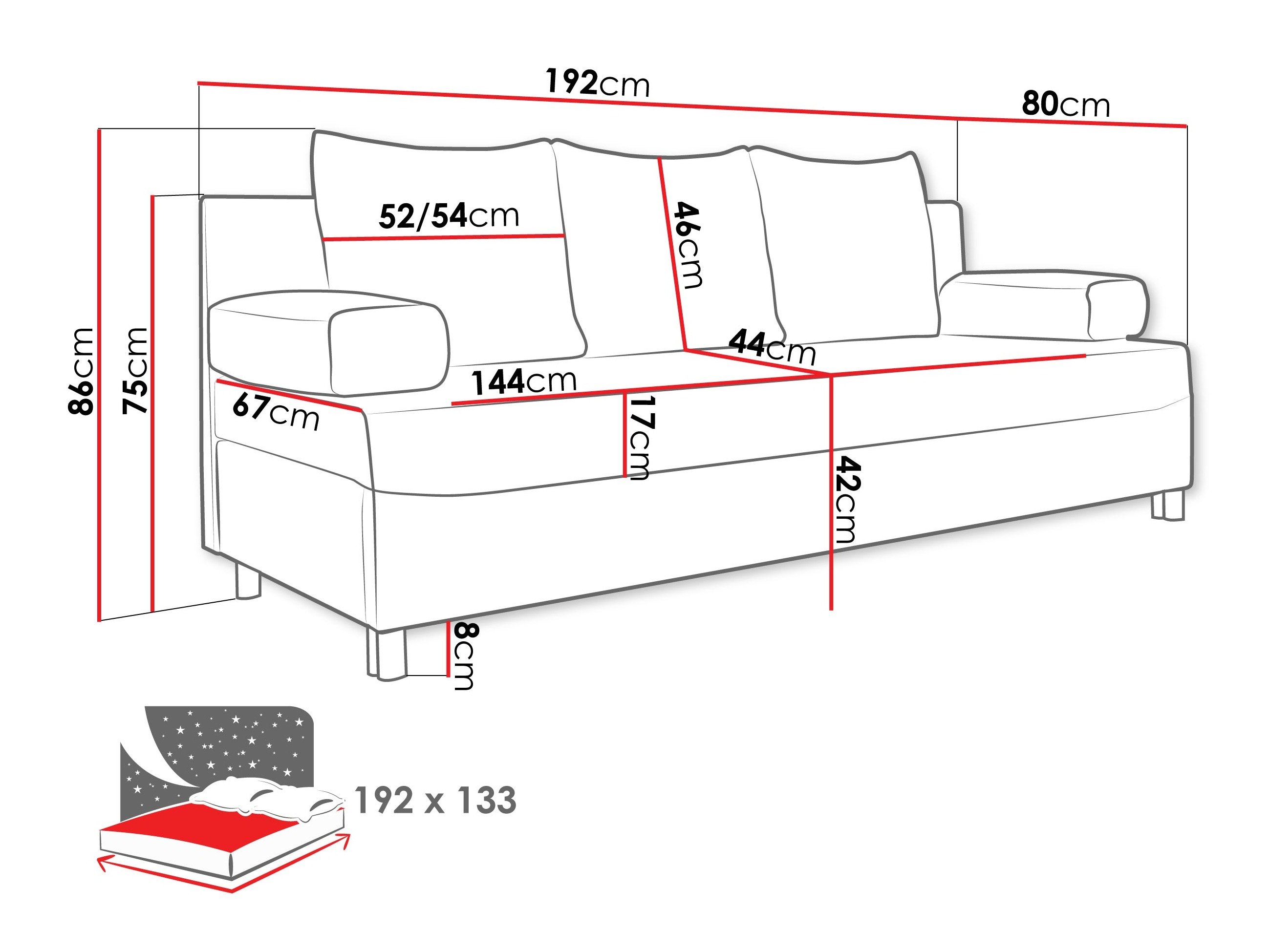 Софа на развлекување Comfivo Artes (Margo 227.09)