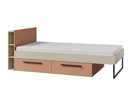 Кревет Etruva 110 (Кашмир + Розова)