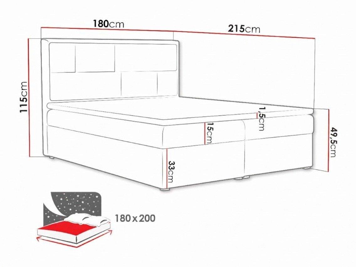 Континентален кревет Pomona 115 (Victoria 14 864)