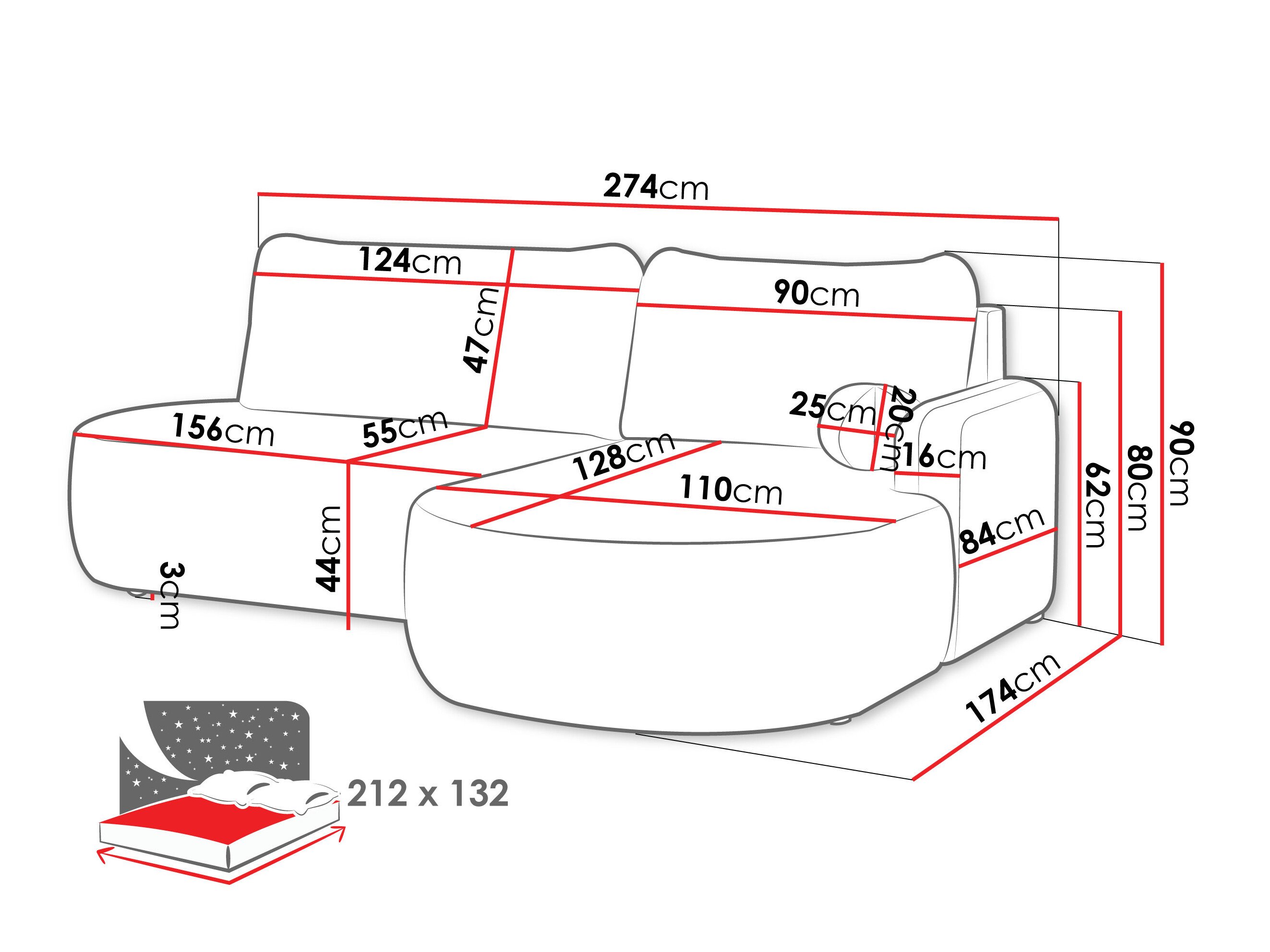 Аголна гарнитура Comfivo Popis I (Златно 26)
